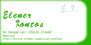 elemer kontos business card